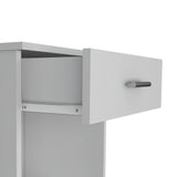 Mesa de Noche Eco Blanco 42.4x55.2cm con Un Cajón y con Un Compartimiento - MESAS DE NOCHE | Bylmo