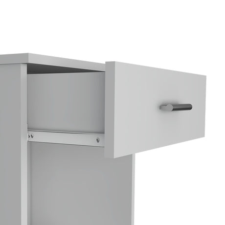 Mesa de Noche Eco Blanco 42.4x55.2cm con Un Cajón y con Un Compartimiento - MESAS DE NOCHE | Bylmo