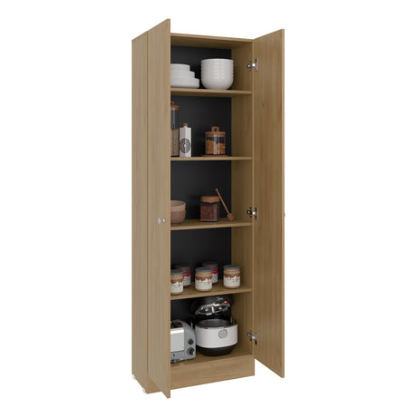 Alacena Duna y Wengue 60x180.6cm sin Cajones y con Dos Puertas - ALACENAS Y MUEBLES MICROONDAS | Bylmo