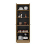 Alacena Duna y Wengue 60x180.6cm sin Cajones y con Dos Puertas - ALACENAS Y MUEBLES MICROONDAS | Bylmo