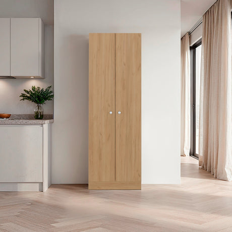 Alacena Duna y Wengue 60x180.6cm sin Cajones y con Dos Puertas - ALACENAS Y MUEBLES MICROONDAS | Bylmo