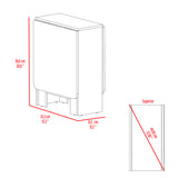 Mesa Auxiliar de Cocina Gateleg Blanco y Macadamia 60x78.6cm Plegable de Seis Puestos sin Sillas - MESAS AUXILIARES | Bylmo