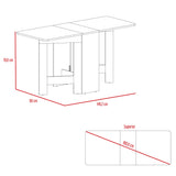 Mesa Auxiliar de Cocina Gateleg Wengue y Macadamia 60x78.6cm Rectangular Plegable de Seis Puestos - MESAS AUXILIARES | Bylmo