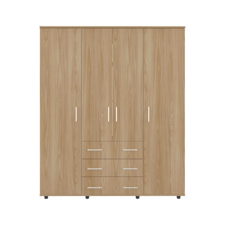 Closet Fontan Duna y Blanco 150x179cm con Cuatro Puertas y con Tres Cajones - CLOSETS | Bylmo