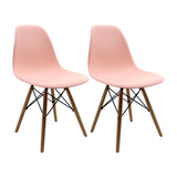 Set x 2 Sillas DKR Salmón 47x81cm Asiento Cuadrado con Espaldar - Sillas y Butacos | Bylmo