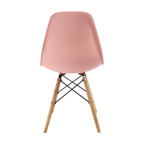 Set x 2 Sillas DKR Salmón 47x81cm Asiento Cuadrado con Espaldar - Sillas y Butacos | Bylmo