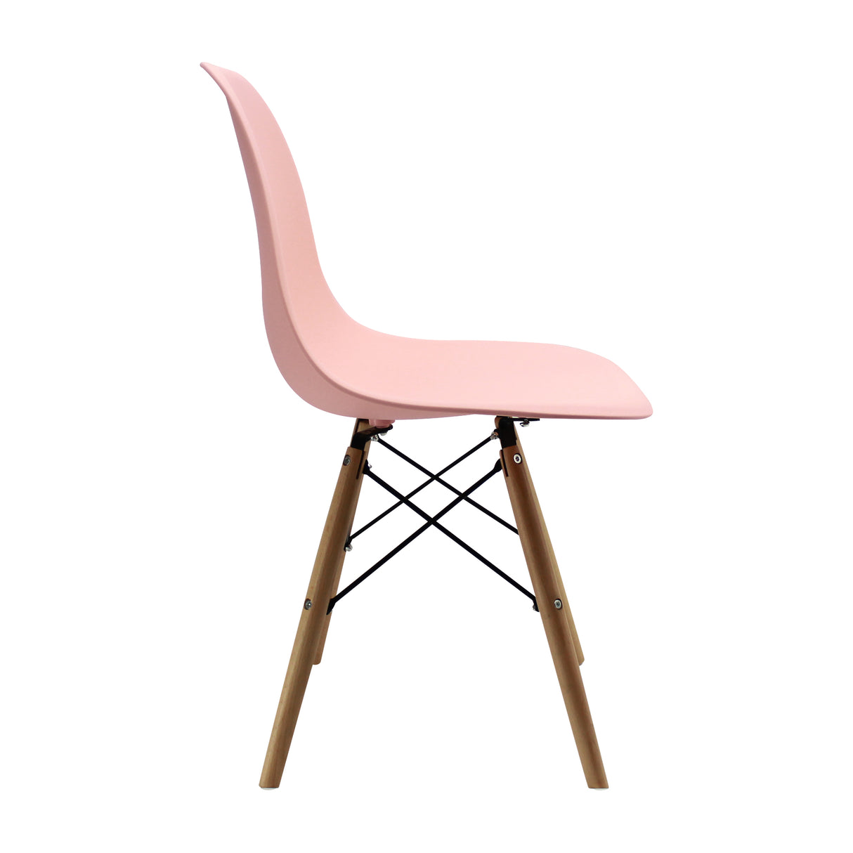 Set x 4 Sillas DKR Salmón 47x81cm Asiento Cuadrado con Espaldar - Sillas y Butacos | Bylmo