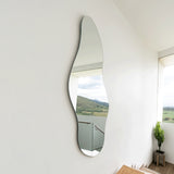 Espejo de Pared Aries Plateado 65x150cm Asimetrico sin Marco - Espejos Decorativos | Bylmo