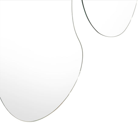 Set de 2 Espejos de Pared Leo Plateado 53.5x80.5cm Asimetrico sin Marco - Espejos Decorativos | Bylmo