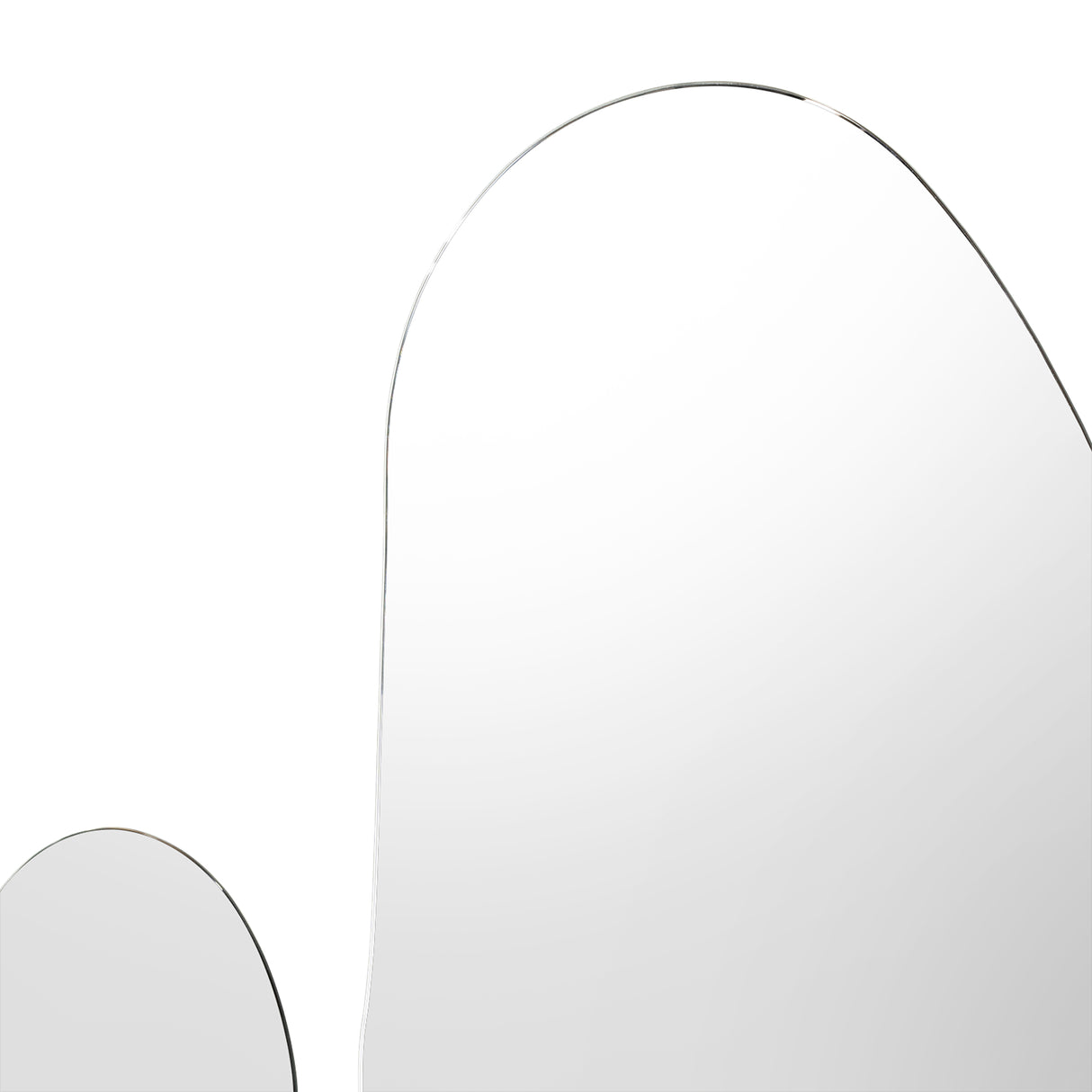 Set de 2 Espejos de Pared Leo Plateado 53.5x80.5cm Asimetrico sin Marco - Espejos Decorativos | Bylmo