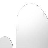 Set de 2 Espejos de Pared Leo Plateado 53.5x80.5cm Asimetrico sin Marco - Espejos Decorativos | Bylmo