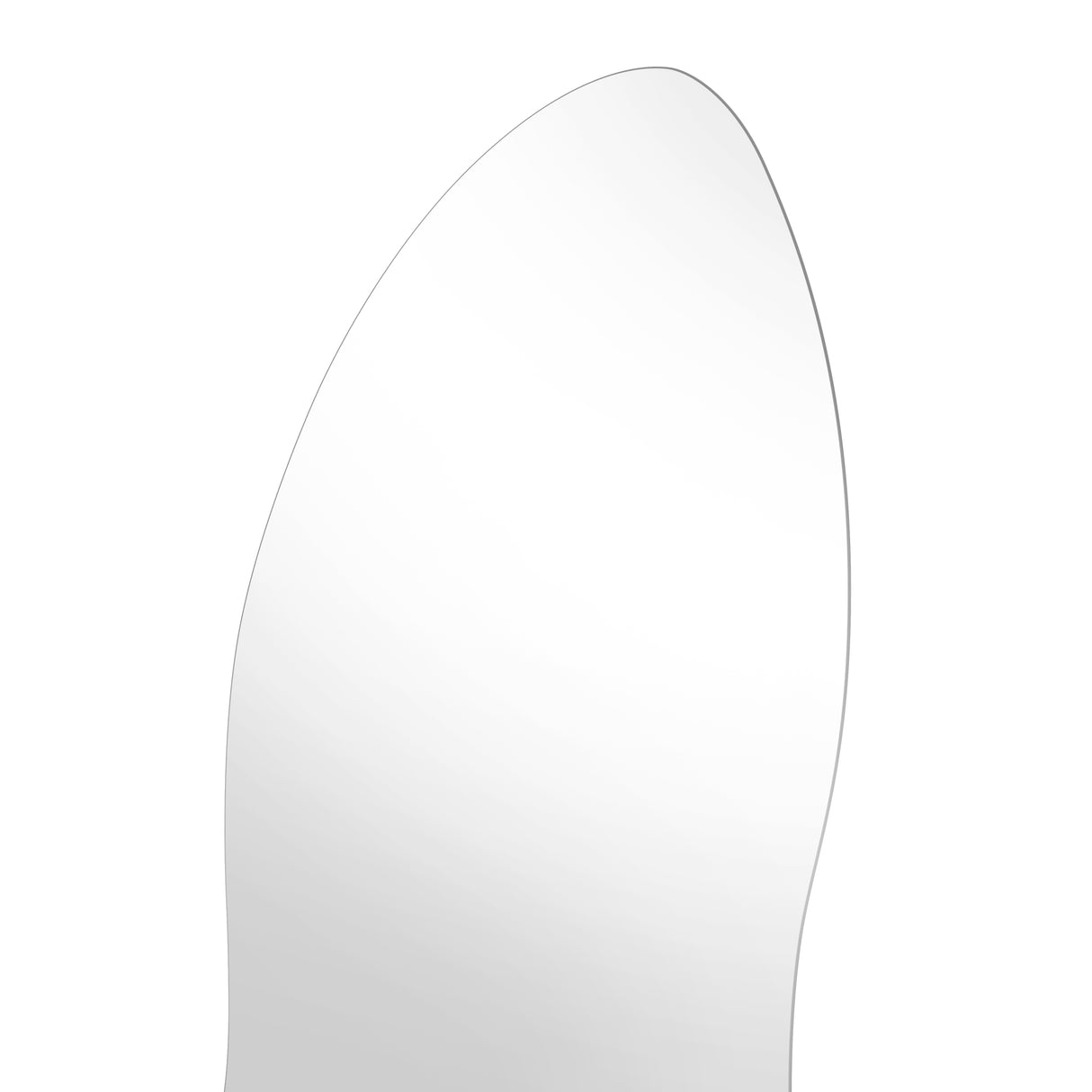 Espejo de Pared Blue Plateado 150x60cm Asimetrico sin Marco