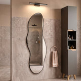 Espejo de Pared Blue Plateado 150x60cm Asimetrico sin Marco
