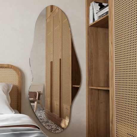 Espejo de Pared Blue Plateado 150x60cm Asimetrico sin Marco - Espejos Decorativos | Bylmo