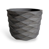 Matera de mesa Carlota Gris Oscuro 19x15cm de Cemento Circular de 4.3 Litros - Jardineria | Bylmo
