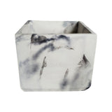 Matera de mesa Eloisa Mármol Negro 15x15cm de Cemento Cuadrado de 3.4 Litros - Jardineria | Bylmo