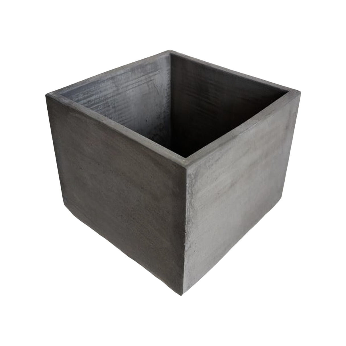 Matera de mesa Eloisa Gris Oscuro 15x15cm de Cemento Cuadrado de 3.4 Litros - Jardineria | Bylmo
