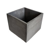 Matera de mesa Eloisa Gris Oscuro 15x15cm de Cemento Cuadrado de 3.4 Litros - Jardineria | Bylmo