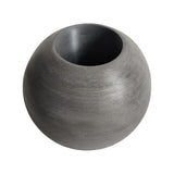 Matera de mesa Luna Gris Oscuro 12x12cm de Cemento Circular de 1.4 Litros - Jardineria | Bylmo