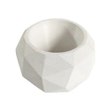 Matera de mesa Laia Blanco 7x8cm de Cemento Circular de 0.3 Litros - Jardineria | Bylmo
