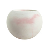 Matera de mesa Luna Mármol Rosa 6x7cm de Cemento Circular de 0.2 Litros - Jardineria | Bylmo