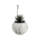 Matera de mesa Luna Mármol Negro 6x7cm de Cemento Circular de 0.2 Litros - Jardineria | Bylmo