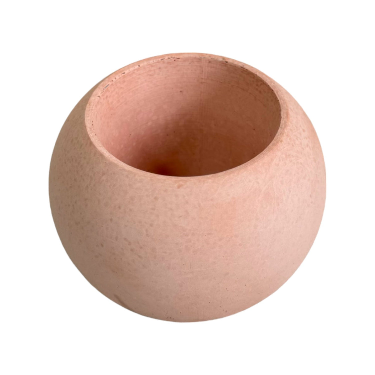 Matera de mesa Luna Palo de Rosa 6x7cm de Cemento Circular de 0.2 Litros - Jardineria | Bylmo