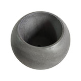 Matera de mesa Luna Gris Oscuro 6x7cm de Cemento Circular de 0.2 Litros - Jardineria | Bylmo