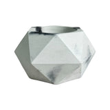 Matera de mesa Adara Petty Mármol Negro 7x7cm de Cemento Hexagonal de 0.2 Litros - Jardineria | Bylmo