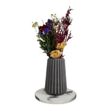 Florero Adamaris Gris Oscuro 7x15cm de 0.37 Litros con Acabado Mate - Jardineria | Bylmo
