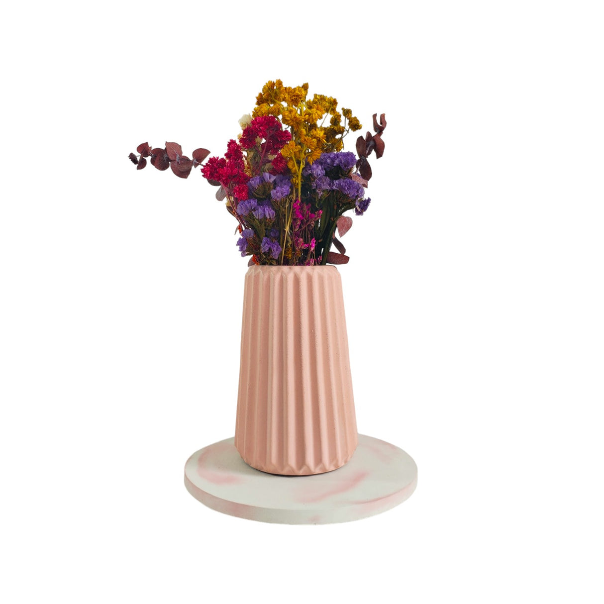 Florero Adamaris Palo de Rosa 7x15cm de 0.37 Litros con Acabado Mate - Jardineria | Bylmo