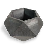 Matera de mesa Adara Gris Oscuro 18x11cm de Cemento Hexagonal de 2.3 Litros - Jardineria | Bylmo