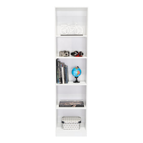 Estantería Home Blanco 45x181cm con Cinco Compartimientos - Bibliotecas y Estanterías | Bylmo