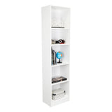 Estantería Home Blanco 45x181cm con Cinco Compartimientos
