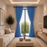 Cortina Jacquard Azul Celeste 280x200cm de Figuras