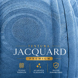 Cortina Jacquard Azul Celeste 280x200cm de Figuras
