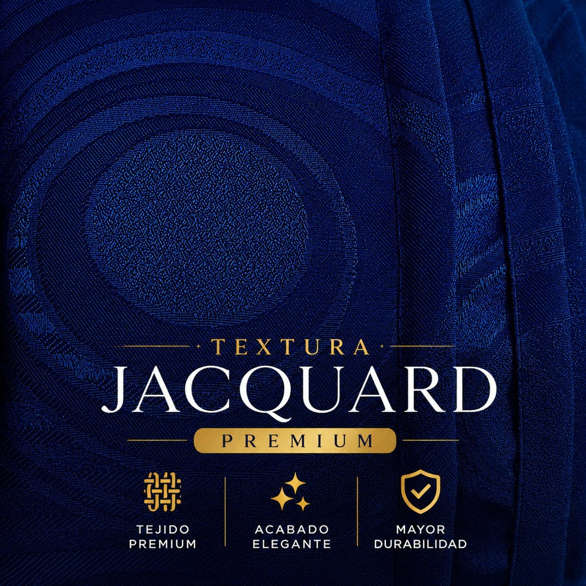 Cortina Jacquard Azul 280x200cm de Figuras