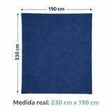 Cobija Azul 230x190cm Fondo Entero Muy Suave
