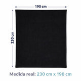 Cobija Negro 230x190cm Fondo Entero Muy Suave