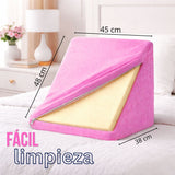 Cojín de TV Rosado 45x48cm Triangular Fondo Entero