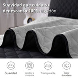 Colcha Doble Faz Negro y Gris 200x220cm para Colchón Doble 140 X 190 Cm Sin Acolchado Sin Relleno Fondo Entero