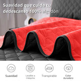 Colcha Doble Faz Rojo y Negra 200x220cm para Colchón Doble 140 X 190 Cm Sin Acolchado Sin Relleno Fondo Entero