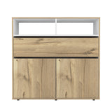 Cómoda Sleep Duna y Blanco 100x96cm de Tres Hileras con Un Cajón - CAJONERAS Y COMODAS | Bylmo