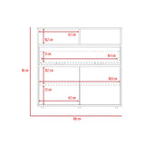 Cómoda Sleep Duna y Blanco 100x96cm de Tres Hileras con Un Cajón - CAJONERAS Y COMODAS | Bylmo