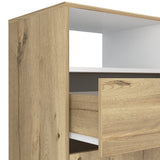 Cómoda Sleep Duna y Blanco 100x96cm de Tres Hileras con Un Cajón - CAJONERAS Y COMODAS | Bylmo