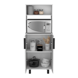 Alacena Oshawa 2 Puertas Blanca con Patas 140cm x 53.2cm - Alacenas y Muebles Microondas | Bylmo