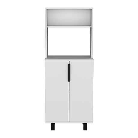 Alacena Oshawa 2 Puertas Blanca con Patas 140cm x 53.2cm - Alacenas y Muebles Microondas | Bylmo