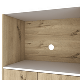 Mueble Microondas Diyue 2 puertas gran capacidad Duna y Blanco moderno 65 x 130cm - Alacenas y Muebles Microondas | Bylmo
