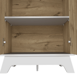 Mueble Microondas Diyue 2 puertas gran capacidad Duna y Blanco moderno 65 x 130cm - Alacenas y Muebles Microondas | Bylmo