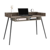 Escritorio Marlow Coñac 124x55x82.7cm MDP Patas Metálicas 5 años Garantía - Escritorios | Bylmo